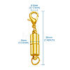 Brass Magnetic Clasps Converter KK-TAC0001-01G-3