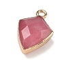Dyed Natural Pink Chalcedony Pendants G-K422-01G-01-2