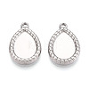 304 Stainless Steel Pendant Cabochon Settings STAS-T067-67P-1