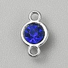 Faceted Glass Flat Round Connector Charms FIND-WH20042-56H-1