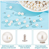 200 Sets ABS Plastic Imitation Pearl Rivet Studs KY-GO0001-06C-3