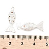 Brass Micro Pave Clear Cubic Zirconia Pendants KK-C080-02A-S-3