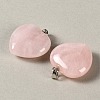Natural Rose Quartz Pendants GG-CBAA0EE-04P-18-2