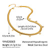 6MM 304 Stainless Steel Flat Snake Chain Necklaces with Clear Cubic Zirconia Tassel for Women AU3115-6