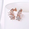 Trendy Brass Cubic Zirconia Ear Stud EJEW-BB29752-B-4