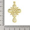 Rack Plating Brass Clear Cubic Zirconia Pendants KK-S380-32G-B-3