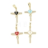 Brass Micro Pave Clear Cubic Zirconia Pendants CU-CBADD0C-05G-1