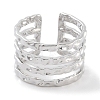 304 Stainless Steel Multi-layer Open Cuff Rings RJEW-K273-03P-2