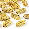 Brass Crystal Rhinestone Spacer Bars RB-T019-01B-G-1