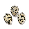 Natural Dalmatian Jasper Faceted Pendants G-M431-06P-05-1