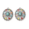 Bohemia Tibetan Style Alloy & Enamel & Synthetic Turquoise Pendants LS-FIND-T074-05AS-1