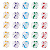 50Pcs Acrylic European Beads MACR-TADJ0001-13V-1