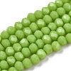 Opaque Solid Color Imitation Jade Glass Beads Strands EGLA-A044-P6mm-D30-1