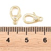 Brass Micro Pave Clear Cubic Zirconia Swivel Lobster Claw Clasps KK-P353-01G-3