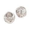 Brass Micro Pave Clear Cubic Zirconia European Beads KK-B186-23P-2