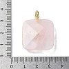 Natural Rose Quartz Faceted Pendants G-C274-03-G06-3
