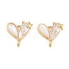 Brass Pave Clear Cubic Zirconia Connector Charms SH-CBA16A6-02G-1