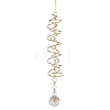 Spiral Alloy Hanging Ornaments HJEW-Q012-01A-1