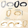 12pairs 3 colors 304/202 Stainless Steel Huggie Hoop Earrings EJEW-SC0001-25-2