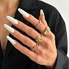 4Pcs Alloy Finger Rings Set for Women WGC74B8-05-1