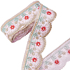 7.5Yards Vintage Jacquard Polyester Lace Ribbon SRIB-CY0001-42B-1