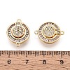 Brass Pave Clear Cubic Zirconia Magnetic Clasps KK-N287-08G-4