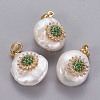 Natural Cultured Freshwater Pearl Pendants KK-L187-02D-1