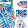 Polyester and Spandex Mermaid/Fish Scales Fabric DIY-WH0410-20-2