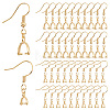 40Pcs 2 Size Rack Plating Brass Earring Hooks KK-DC0002-01-1