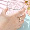 Natural Freshwater Pearl & 304 Stainless Steel Bead Finger Rings RJEW-FS00001-16-5