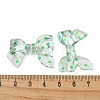 Transparent Printed Acrylic Beads OACR-H124-01E-3