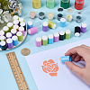 60Pcs 6 Colors Plastic Finger Sponge Daubers for Painting AJEW-CP0011-11-3