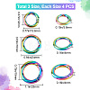 Gorgecraft 12Pcs 3 Style Rainbow Color Alloy Spring Gate Rings FIND-GF0002-94-2