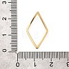 Brass Open Back Bezel Link Rings KK-B152-08D-G-3