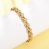 3-Tie 304 Stainless Steel Multi-stand Oval Link Chain Bracelets for Women Men BJEW-F529-06G-2