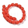 Synthetic Coral Dyed Carved Beads Strands CORA-P004-01A-2