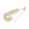 Crystal Rhinestone Safety Pin Brooches JEWB-A040-01A-G-3
