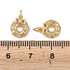 Christmas Brass Micro Pave Cubic Zirconia Charms KK-L255-18G-03-3