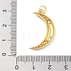 Moon Theme Rack Plating Brass Micro Pave Cubic Zirconia Pendants KK-Z071-52G-01-3