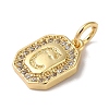 Real 18K Gold Plated Brass Micro Pave Clear Cubic Zirconia Pendants KK-L216-002G-C-2