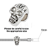 50Pcs Skull Alloy European Beads FIND-DC0002-63-4