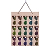 15 Grids Felt Hanging Jewelry Sunglassed Organizer Display Rolls for Eyeglass PW-WG0EF5C-03-1