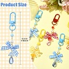 2Pcs Bowknot Plastic Pendant Decorations HJEW-YW00272-01-3