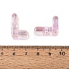 UV Plating Transparent Acrylic European Beads OACR-M027-02L-01-3