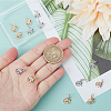 20Pcs 2 Colors Brass Micro Pave Clear Cubic Zirconia Charms ZIRC-DC0001-03-3