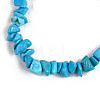 Chip Synthetic Turquoise(Dyed) Beaded Stretch Bracelets BJEW-S143-58-3