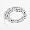 Eco-Friendly Round Baking Paint Glass Beads Strands HY-A003-6mm-RV43-3