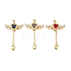 Brass Micro Pave Cubic Zirconia Pendants KK-B161-12G-1