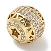 Rack Plating Brass Micro Pave Cubic Zirconia Beads KK-L224-031G-2