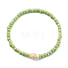 5Pcs Glass Seed Beads & Natural Sea Shell Stretch Bracelets for Women BJEW-JB13922-3